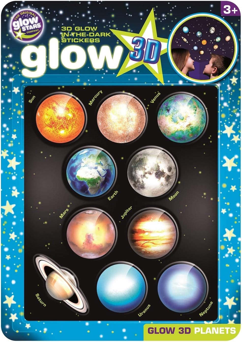 The Original Glowstars Company B8101 - Glow 3-D Stickers - Planets