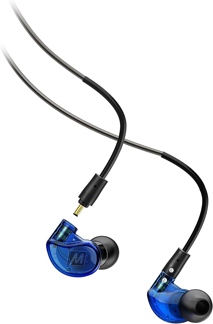 MEE audio - M6 Pro 2ème génération de moniteurs Intra-Auriculaires universels à Isolation phonique avec câbles Amovibles – Bleu
