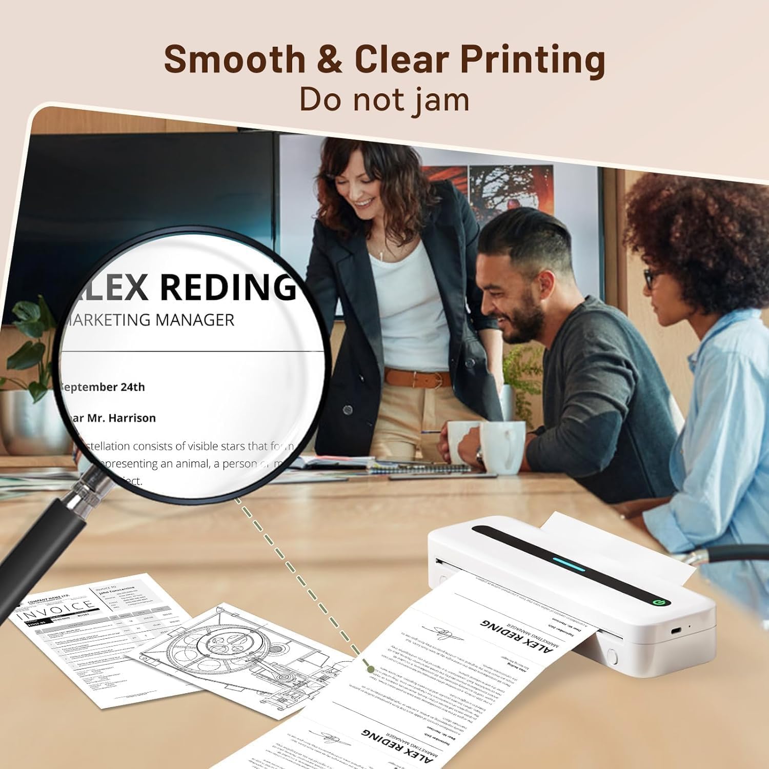 Double Dragon A4 Thermal Printer Paper | 100 Sheets | 210x297mm (8.27" x 11.69") | Compatible with Phomemo M08F, M832, M834, Q302, Brother, Munbyn & Other A4 Thermal Printers (100 Sheets)