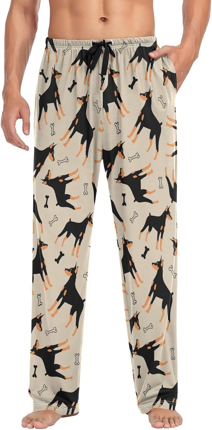 ZZKKO Pajamas Pants for Men, Men's Pajama Bottoms 100% Cotton PJ Lounge Sleepwear Pants for Mens With Pockets