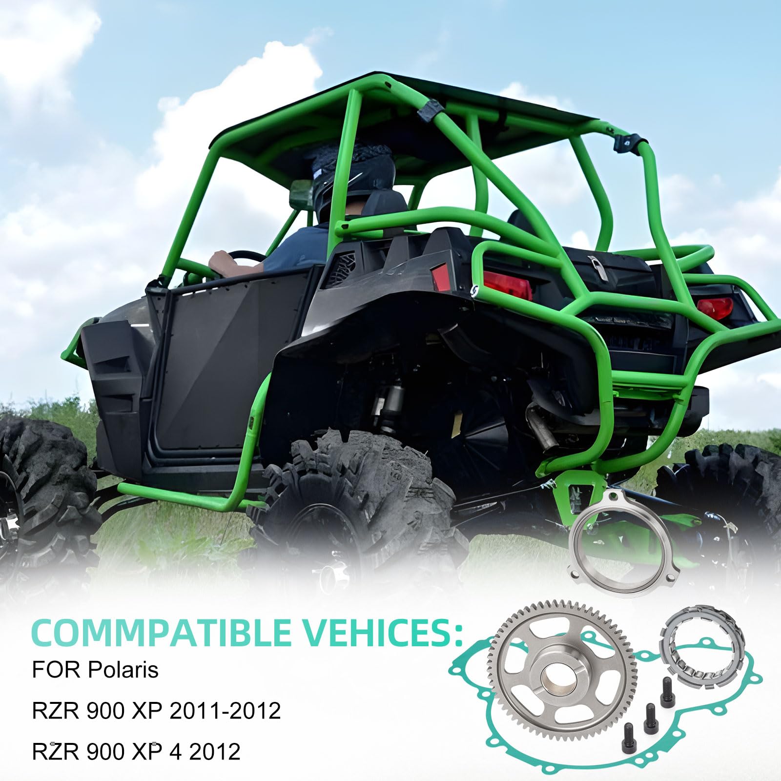 Kit de juntas de engranaje loco de embrague de arranque de rodamiento unidireccional para Polaris RZR 900 XP 2011-2012 RZR 900 XP 4 2012 6230467 1204184