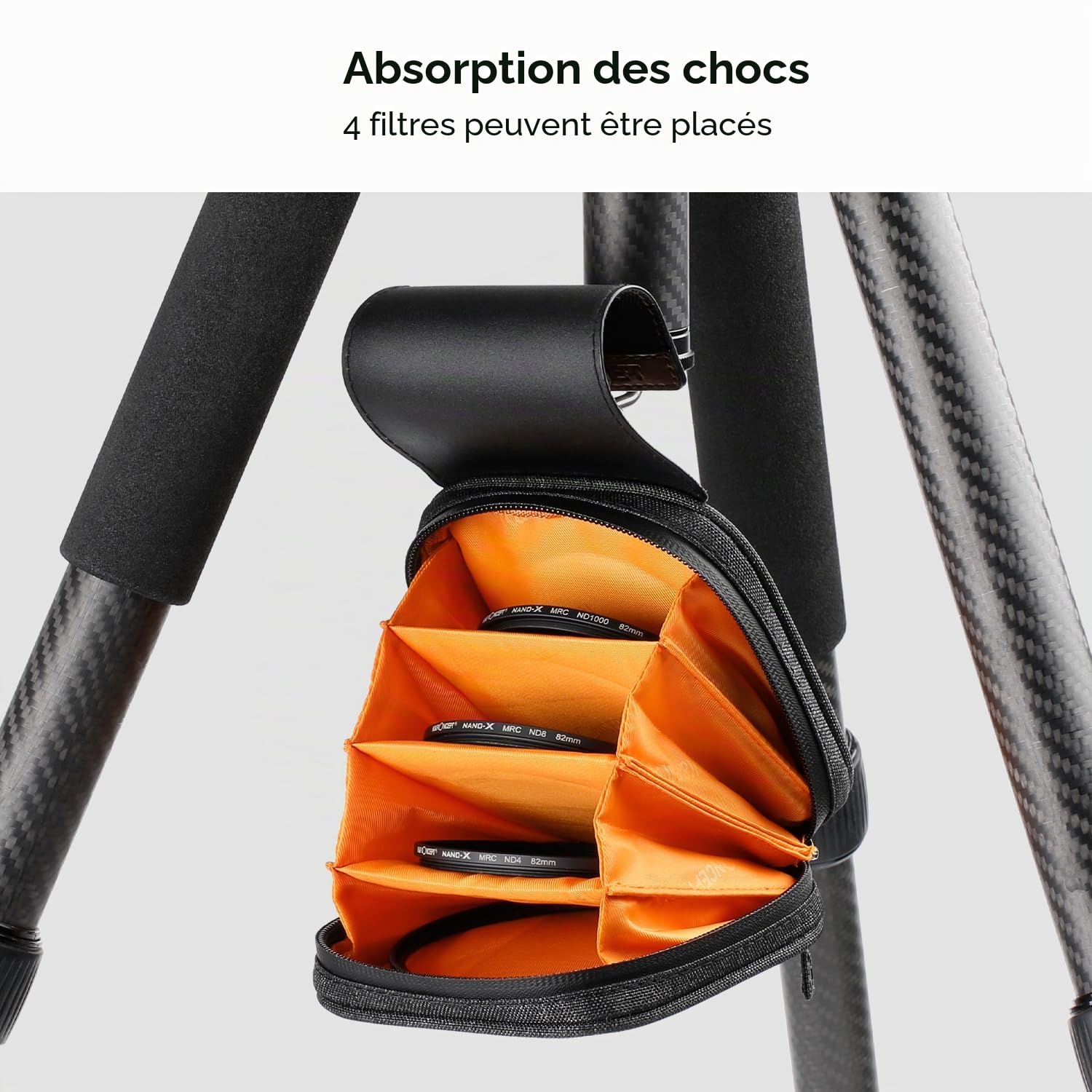 K&F CONCEPT Sac à dos pour appareil photo Grand 30L + Étui de Filtres jusqu'à 95 mm