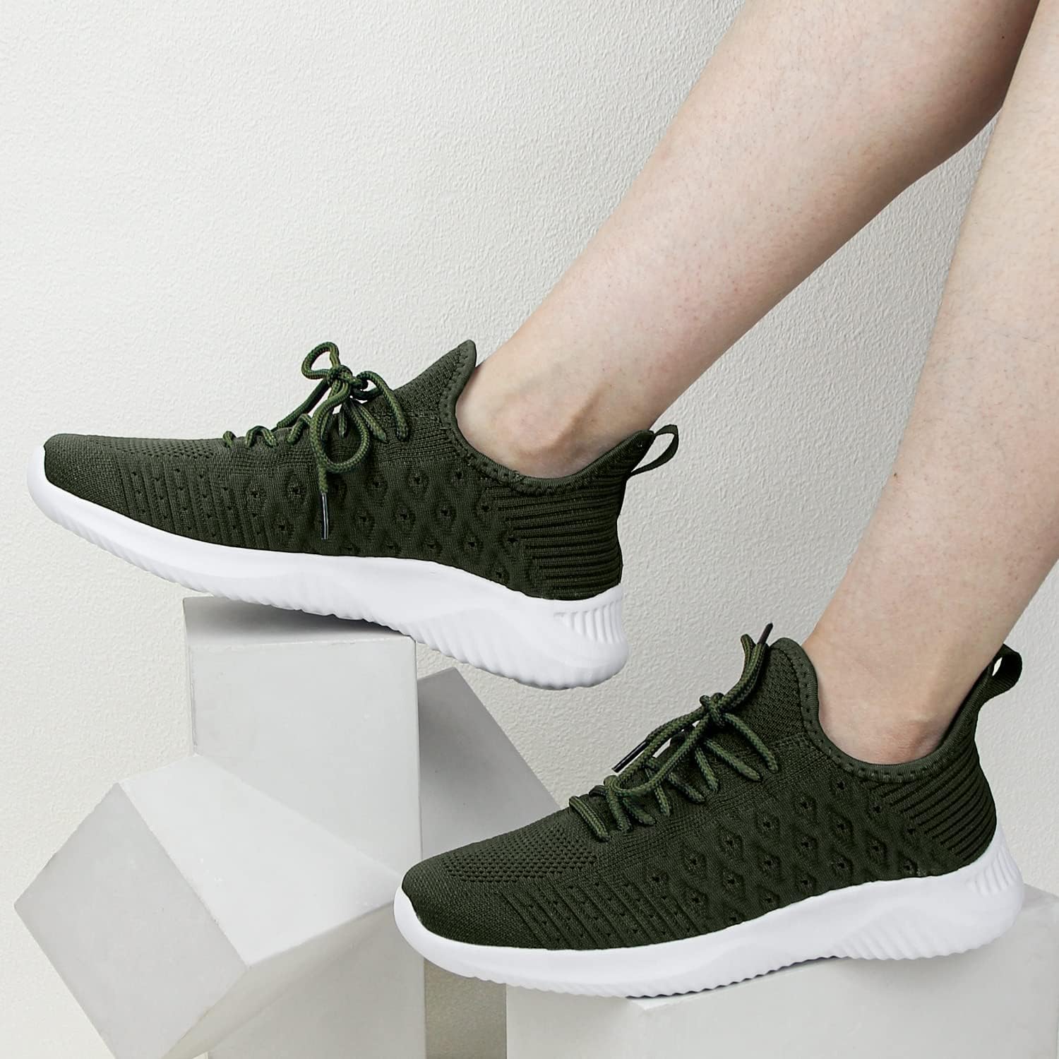 Feethit Womens Slip On Walking Shoes Non Slip Running Shoes Breathable Workout Shoes Lightweight Gym Sneakers - Image 2