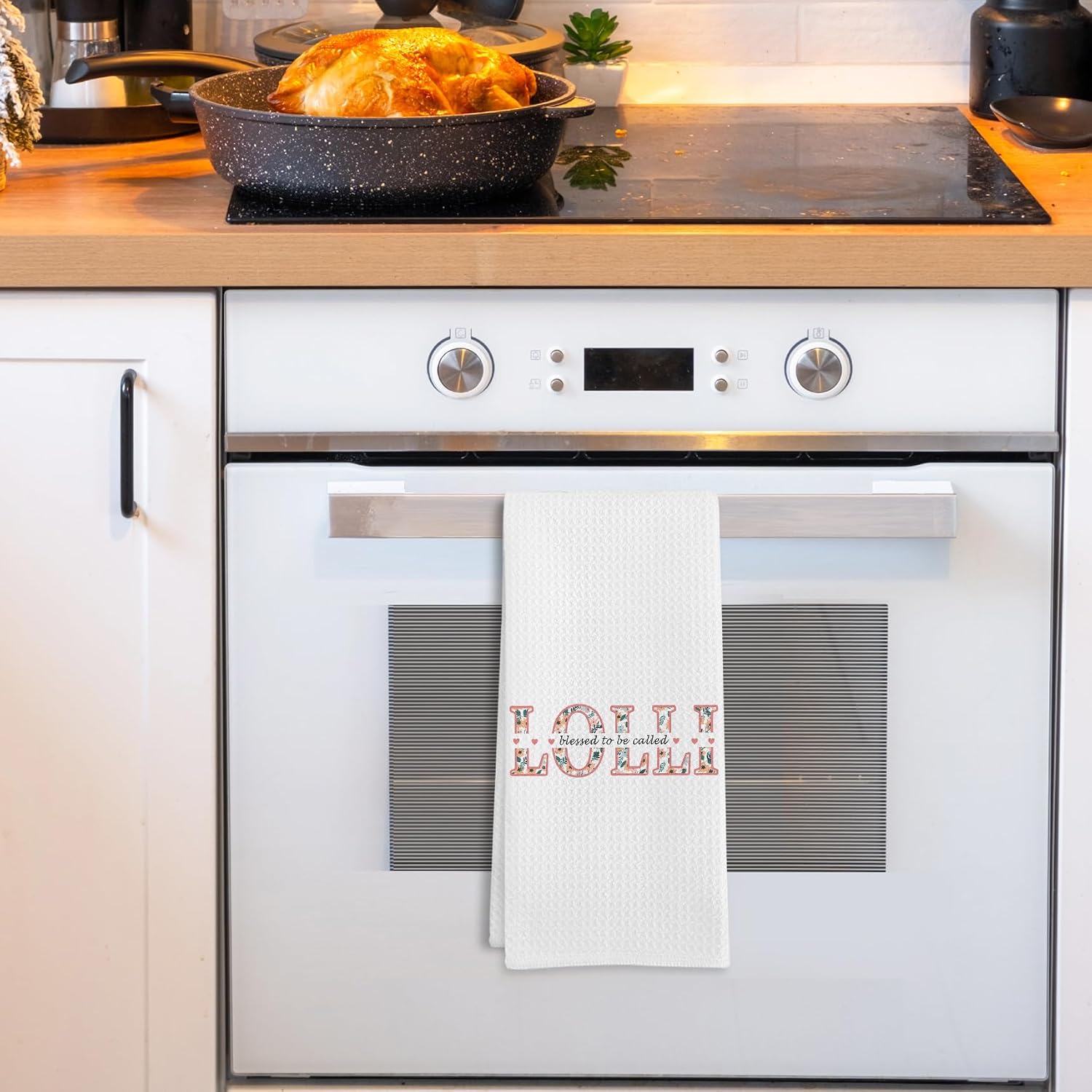 Lolli Grandma Gifts Kitchen Towels, Mothers Day Birthday Gifts for Lolli Dish Tea Towels, Grandma Decorative Hand Towel for Kitchen Bathroom, 16x24 Inch image 2