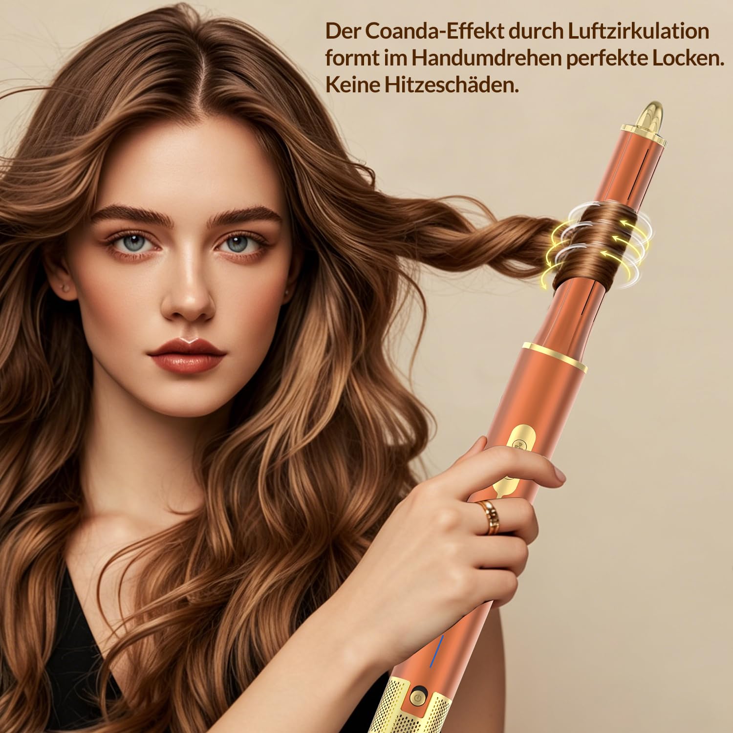 7 in 1 Haarstyler Set, Airstyler, Auto-Wrap-Lockenstab, Föhnbürste, Ionen Föhn, Schnelltrocknend