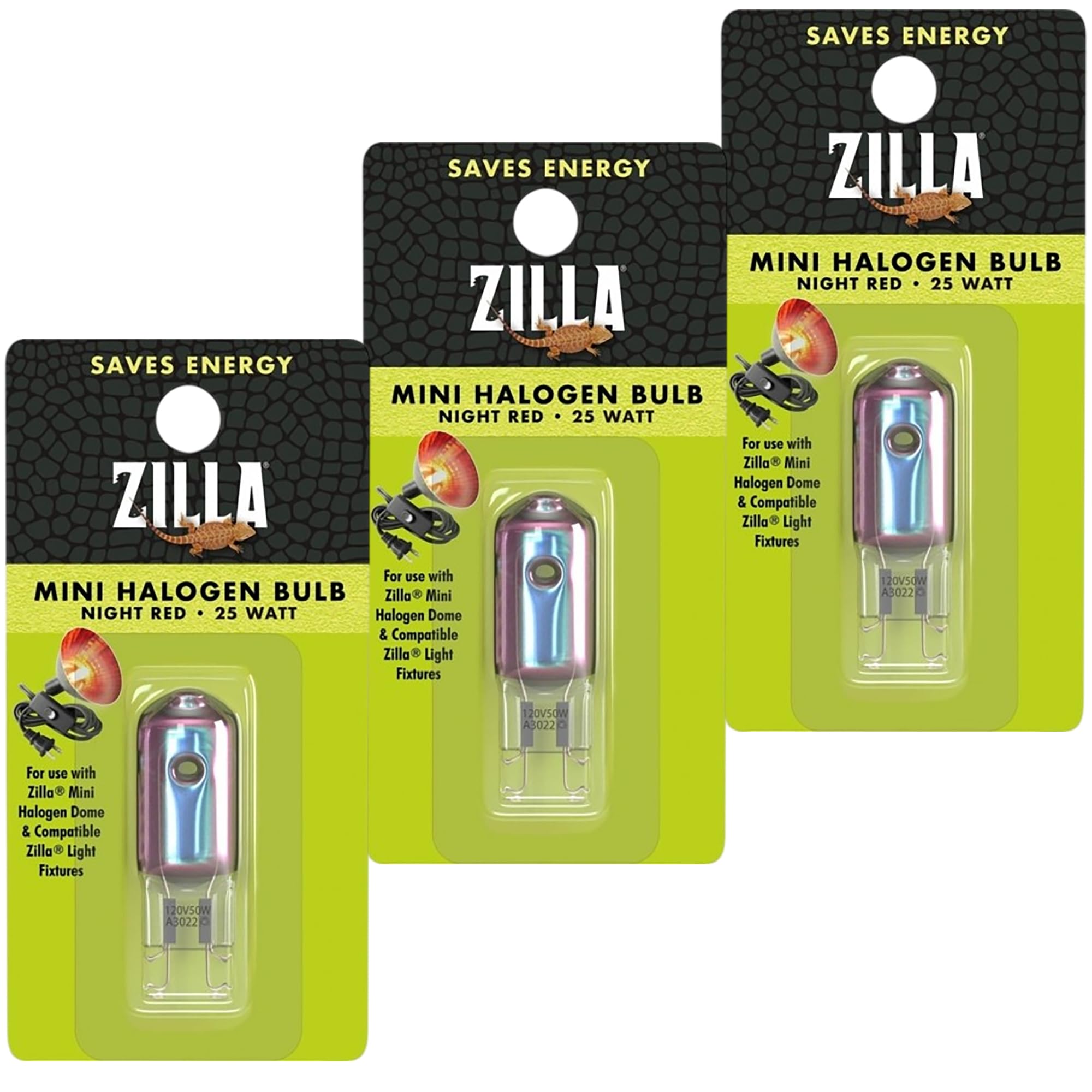 Amazon.com: Zilla Mini Halogen Lamp Reptile Bulb, 25-watt, Night