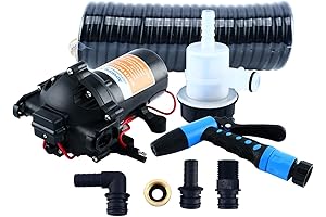 Amarine Made 70 PSI Washdown Pump KIT 12v 5.0 GPM for Caravan...