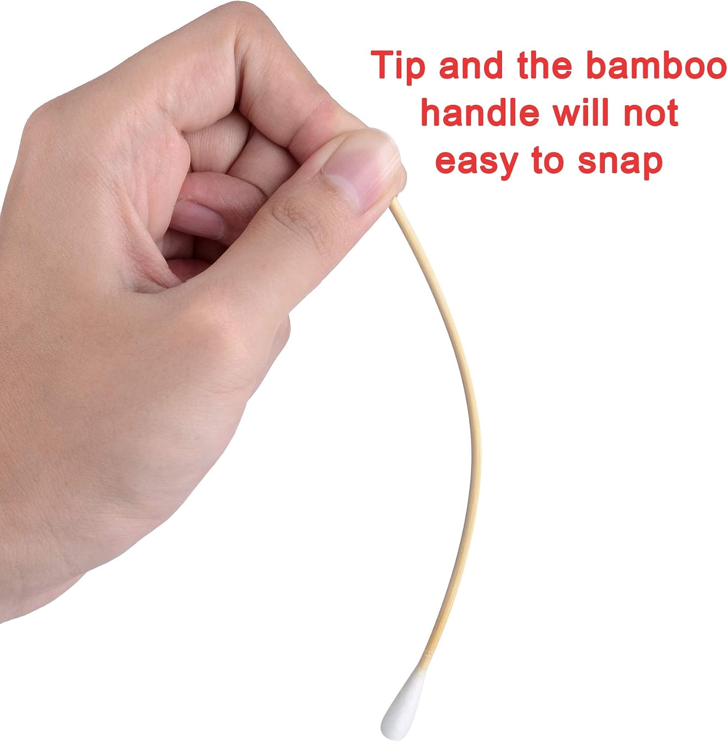 BOOSTEADY 6 Inch Cotton Gun Cleaning Swabs with Bamboo Handle in Storage Case(Choose Your Tip)