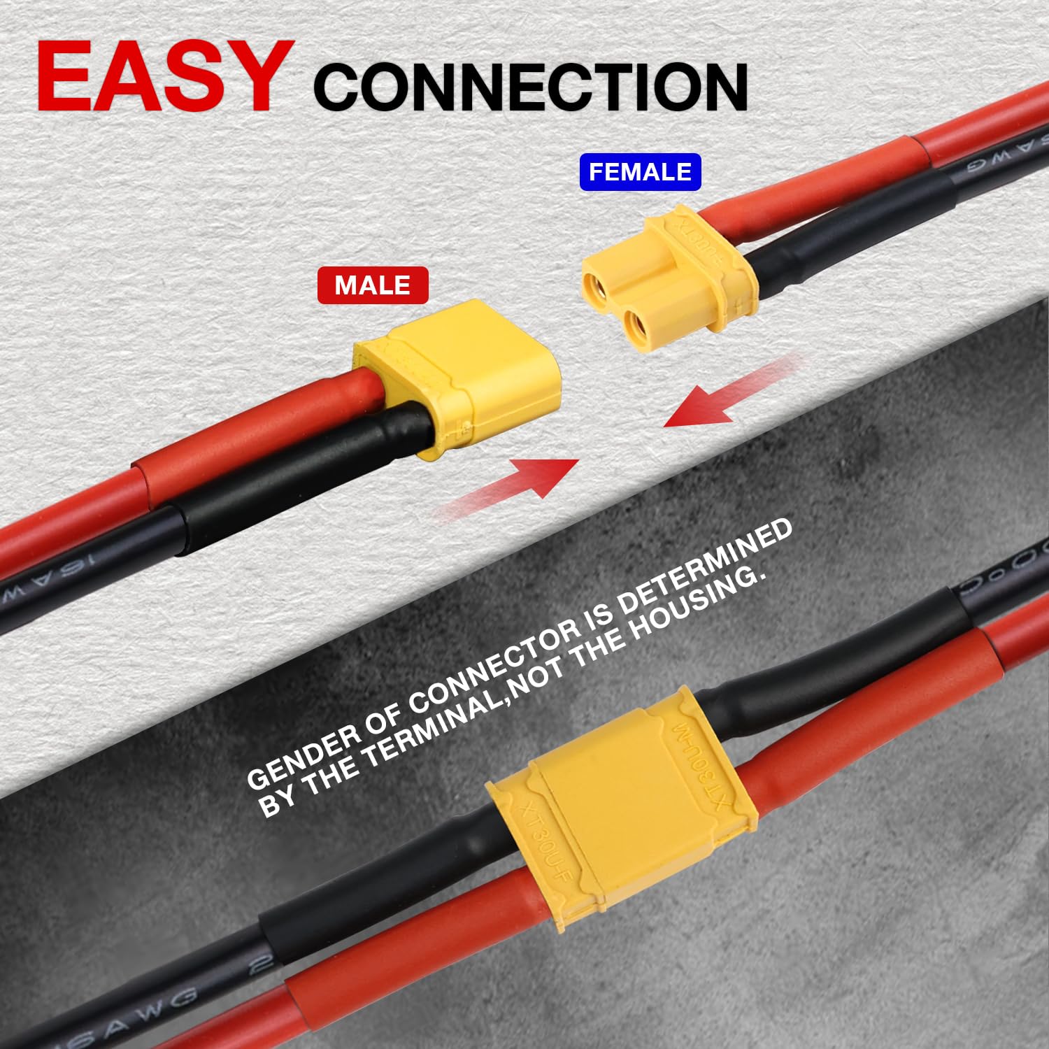 Amazon.com: 8 Pairs TMH XT30 Plug Connector Female and Male with