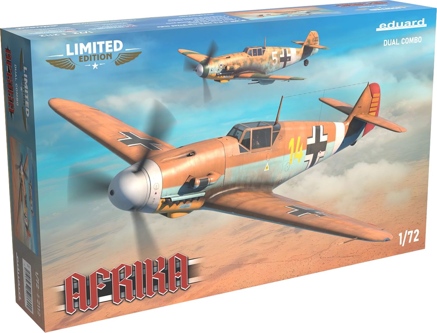 Eduard 2112 Afrika Messerschmitt Bf-109 F-4/G-2/G-4 1:72 Model Kit