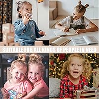 Vista 6 de 100 mini ligas para el cabello, suaves y sin costuras, soportes elásticos para cola de caballo para niñas (negro)