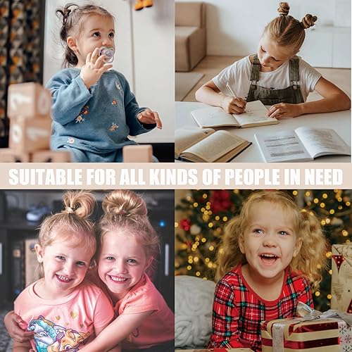 Miniatura 6 de 100 mini ligas para el cabello, suaves y sin costuras, soportes elásticos para cola de caballo para niñas (negro)