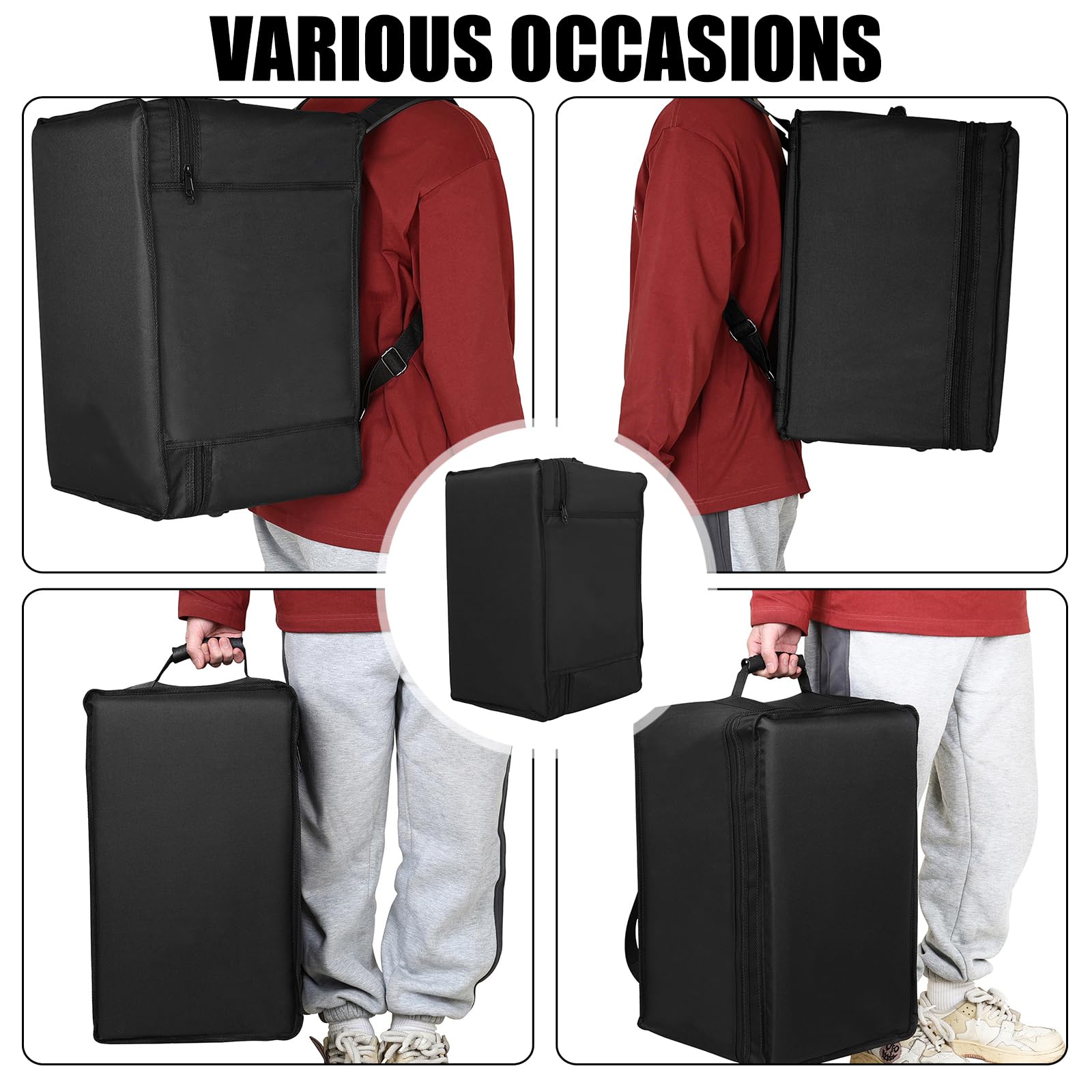 Cajon Borsa Scatola di Ricambio Zaino Tamburo Tela Spessa Tamburo Doppia Borsa a Tracolla Strumento a Percussione Scatola Accessori Borsa per il Trasporto Del Tamb