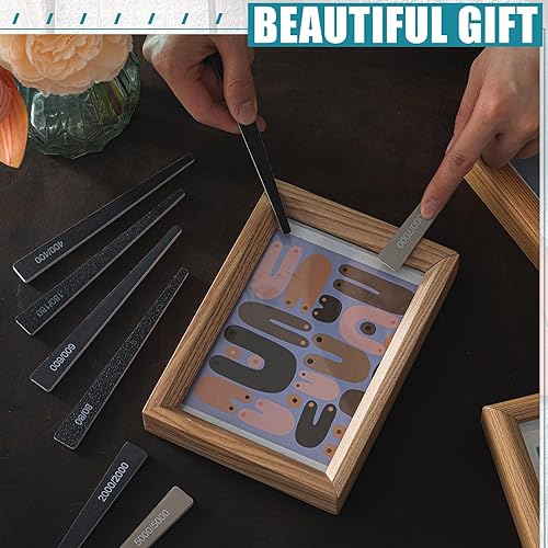 Miniatura 63 de Honoson 20 unidades de palos de lijado para modelos de plástico, palos de pulido surtidos de metal y madera, accesorios para modelos, manualidades