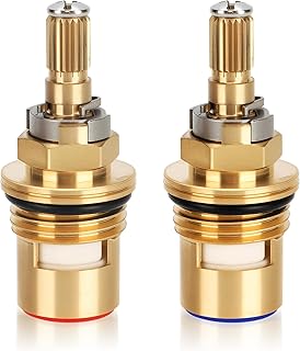 Cartridge for Kohler Faucet K-GP77005-RP & K-GP77006-RP Ceramic Valve, Hot and Cold Faucet Cartridge Replacement Parts, 2 Pack Repair Brass Valve