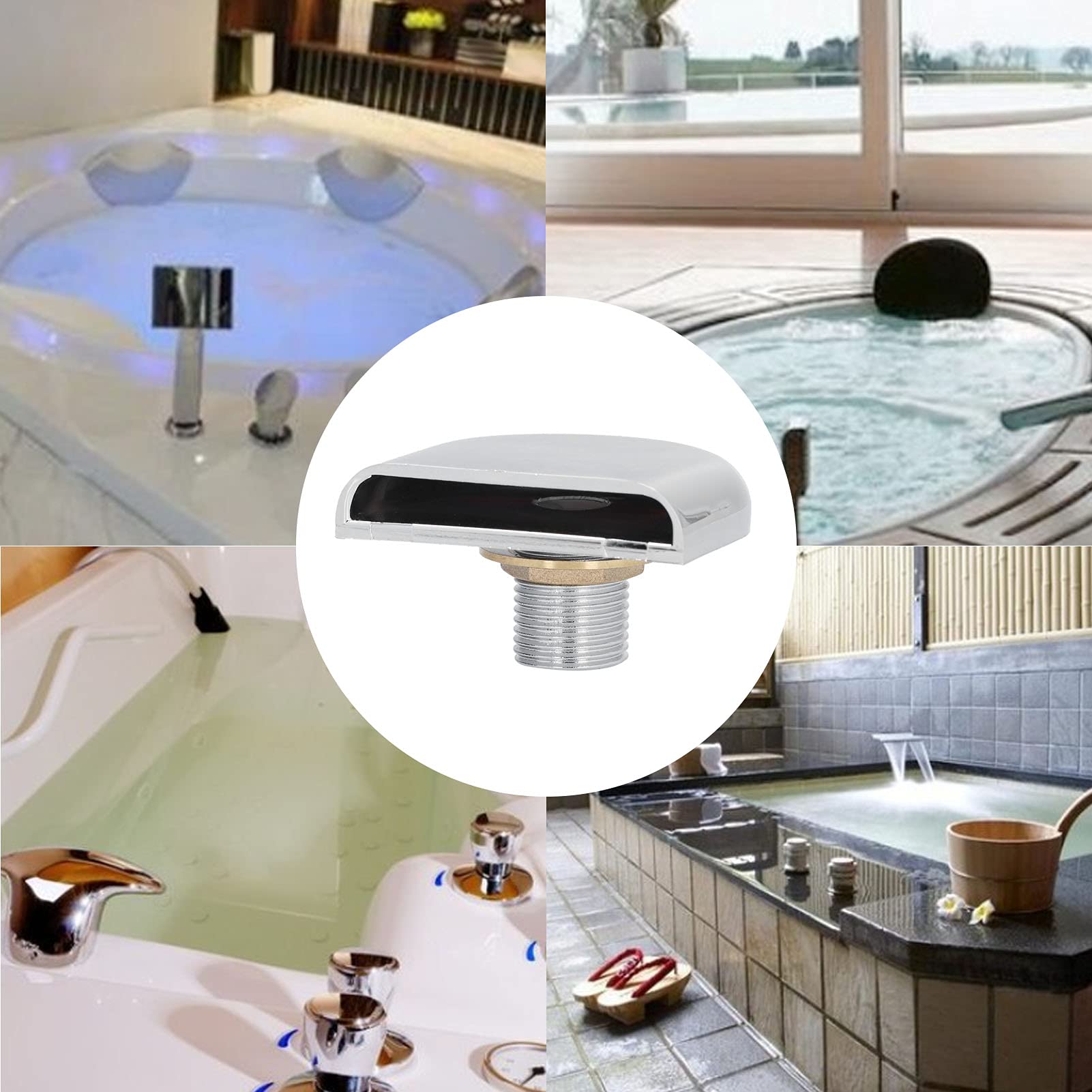 Badkraan Waterval Wiesbaden Style Geborsteld Brons koper - - Online Sanitairwinkel