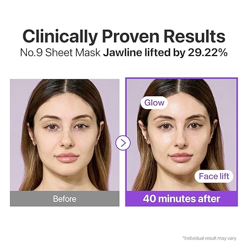 Miniatura 3 de numbuzin No.9+ NAD+ BIO - Máscara facial completa, péptido y colágeno, máscara reafirmante de dos piezas para un acabado de piel suave y definido, 4