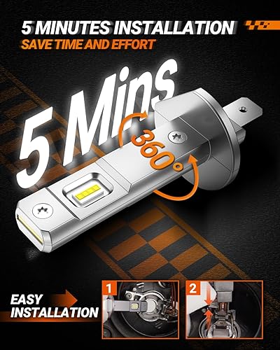 Vista 37 de SEALIGHT - Bombillas 9005/HB3, superbrillantes con 33,000 lúmenes, antiniebla, color blanco frío, 6500K, 60,000 horas de vida útil, ventilador