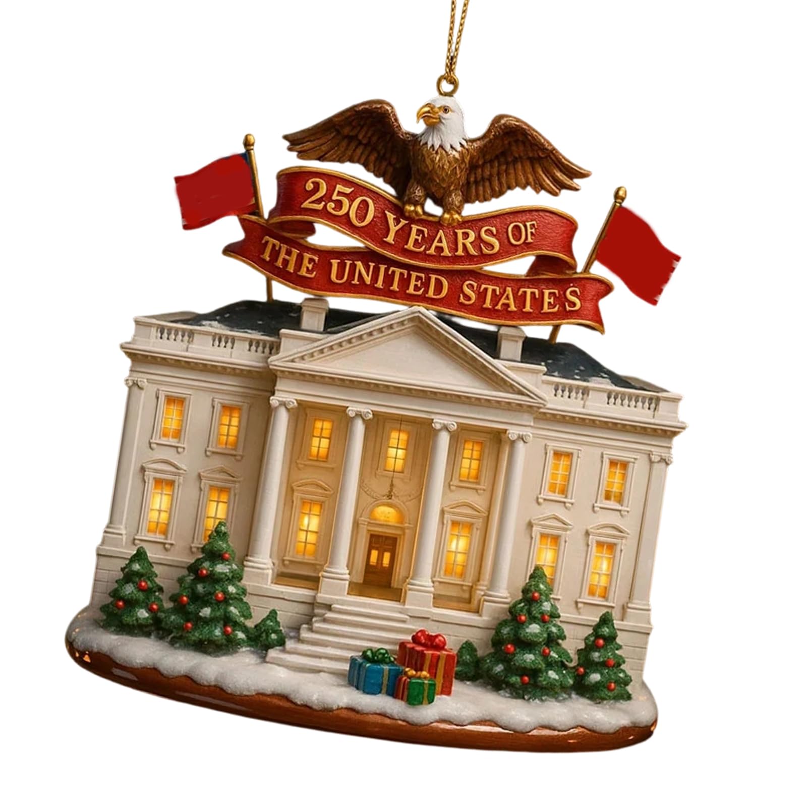 hogtnd Decorative Acrylic Bell Shaped Decoration Celebrating the 250th Anniversary of Americans Independence Party Supplies American Decoration