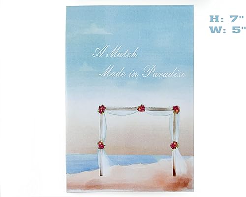 Miniatura 3 de Tarjeta desplegable de boda en la playa, una combinación hecha en el paraíso tarjeta de boda desplegable