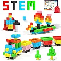 Hiwawind 40pcs Magnetic Blocks - STEM Toys for 3-6 Year Old Boys Girls, Safe Strong Magnets with ASMR Sounds, Classroom Must Haves