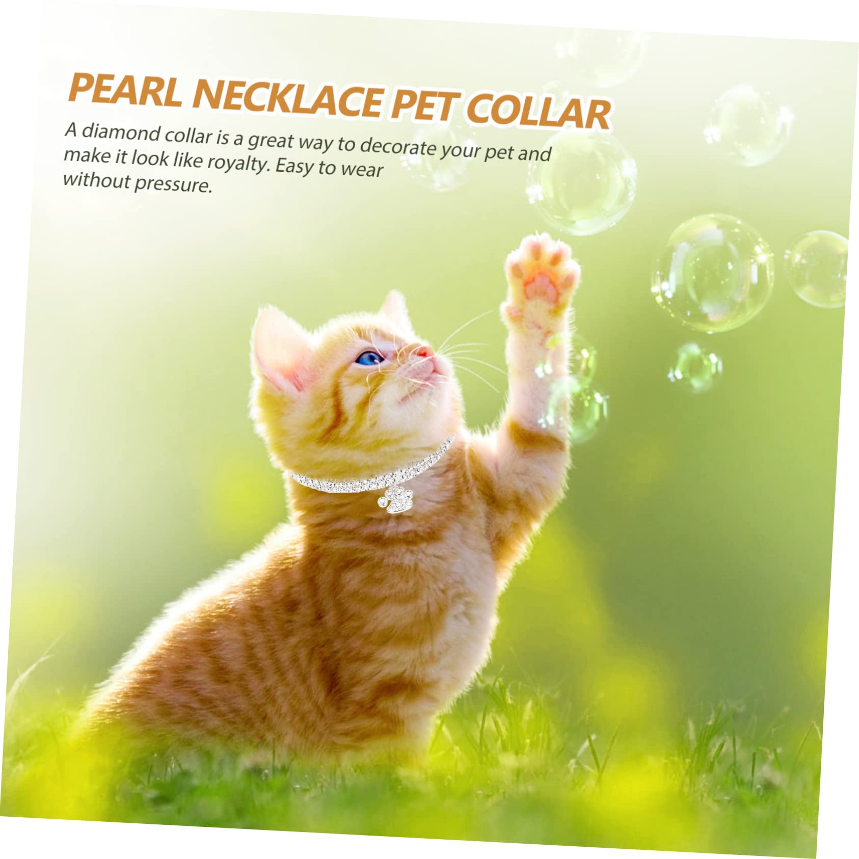 Angoily 9pezzi Collana Decorativa Per Animali Domestici Di Rhinestone Di Collari Resistente All Usura Per Cani e Gatti Accessori Eleganti Per Occasioni Speciali