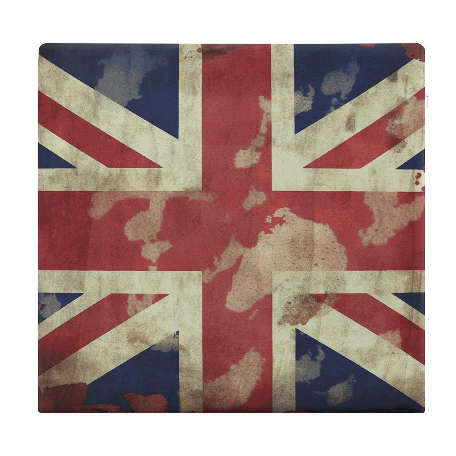 LDGSUPH - Classic Union Jack Union Jack Seat Cushions for Office Chair Square Cushions Soft Floor Cushions Comfortable Memory Foam Chair Cushion Cushions