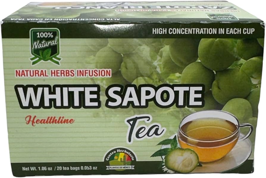 Amazon.com: Zapote Blanco TE (TÉ DE SAPOTE BLANCO) 20 bolsitas de té 100% NATURAL Alta Concentración en cada taza : Comida Gourmet y Alimentos