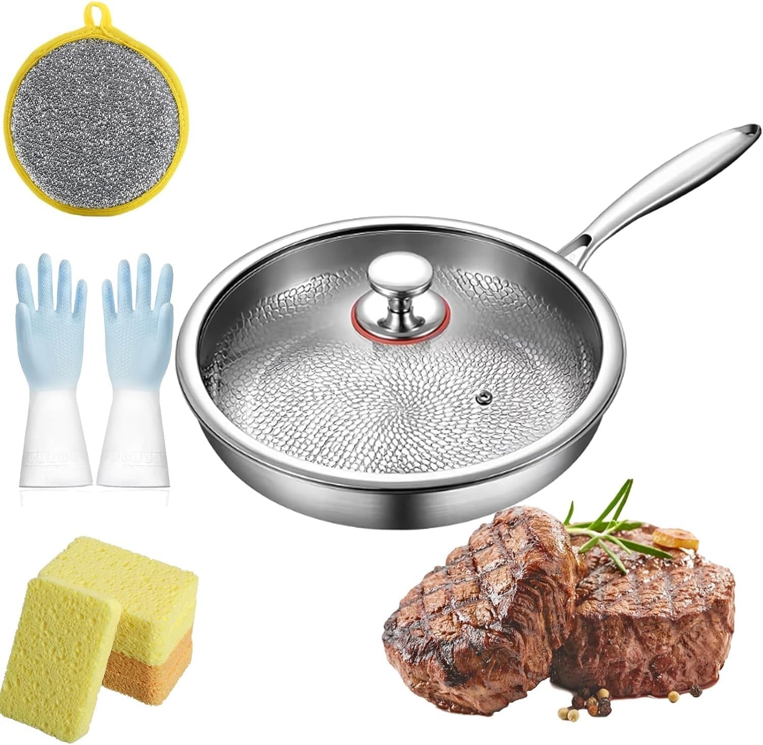 Titanium koekenpan, titanium pan Pro om te koken, 20/24/26