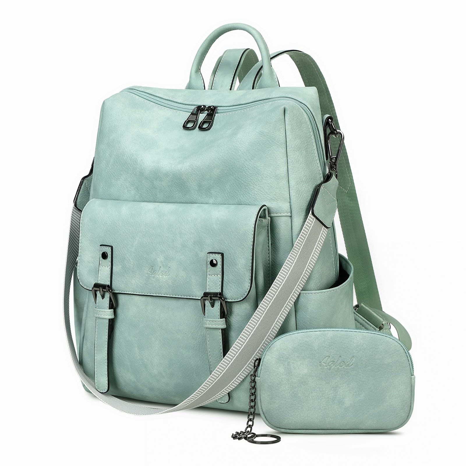 AGLOD Backpack Purse for Women PU Leather Back Packs Designer Ladies Shoulder Bag Fashion Faux Work Travel Handbags