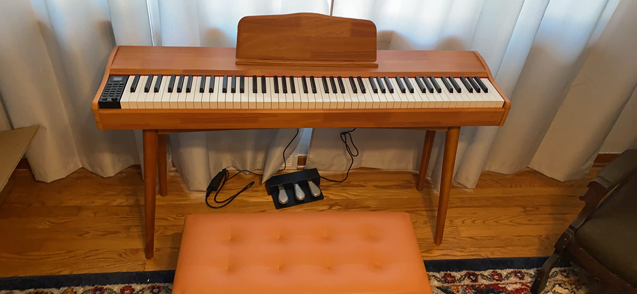 37/mo Finance HEXANT 88 Key Digital Keyboard Piano, Wooden Electric