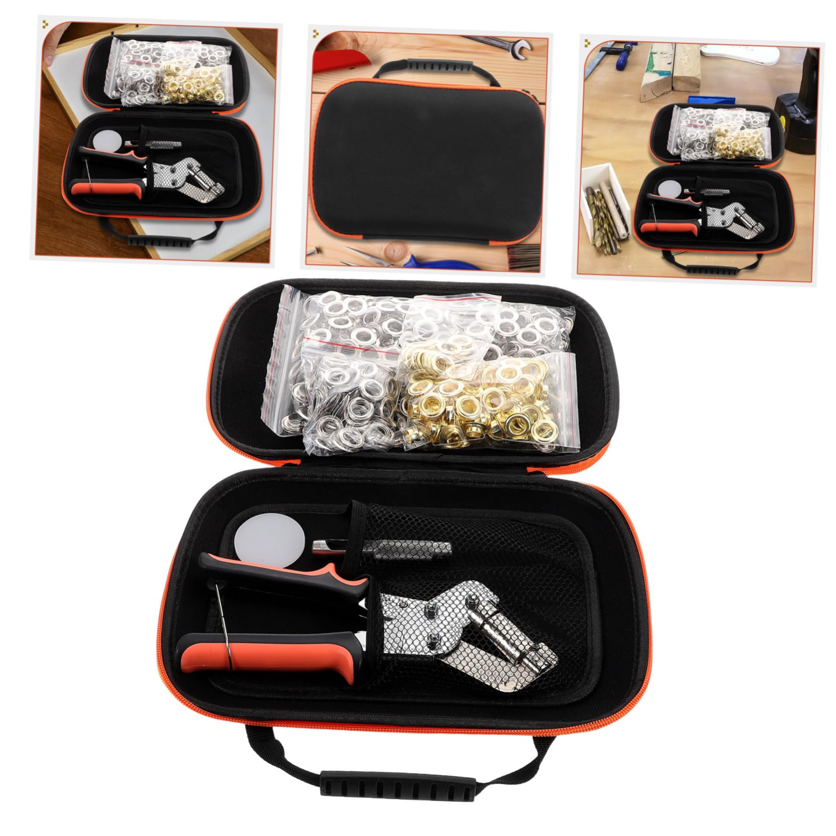 NUOBESTY Pinze per Occhielli in Ferro Accessori Necessari e Rondelle Kit Facile da Usare e Versatile per Installazioni in Centri Commerciali ed Eventi