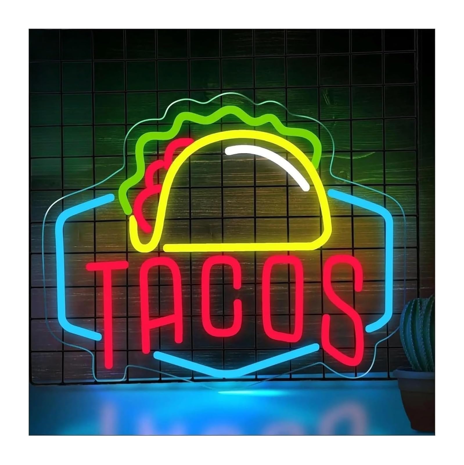 Luminosité Tacos lettre pour néons de décoration murale moderne - 4