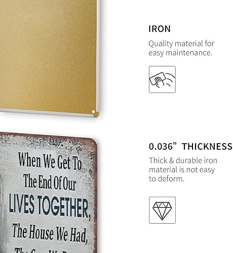 Miniatura 51 de Letreros creativos de lata con definición de agente inmobiliario, divertido letrero de metal retro para decoración de pared para el hogar, jardín