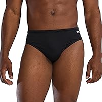 TYR Men's Durafast Elite Racer Brief Swimsuit - Chlorine Proof, UPF 50+, 300+ Hour Durability for Swimmers