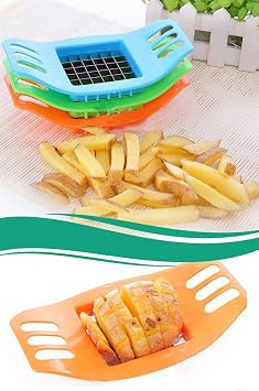 5DM-Kare Dizayn Pratik Kolay Patates Dilimeme Aleti Aparatı Bıçağı