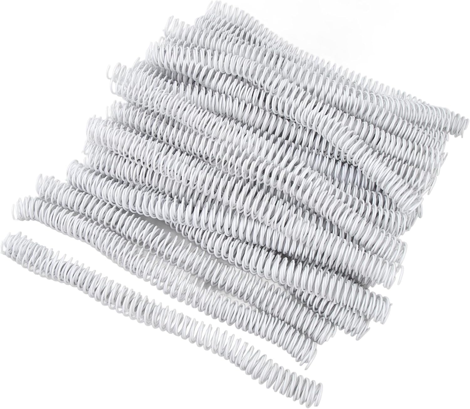 Binding Spiral, 48 Teeth Wide Application 16mm Diameter 4 : 1 Pitch 100PCS 140 Sheets Capacity 360 Degree Rotation Combs Spine for Engineer Files (White)