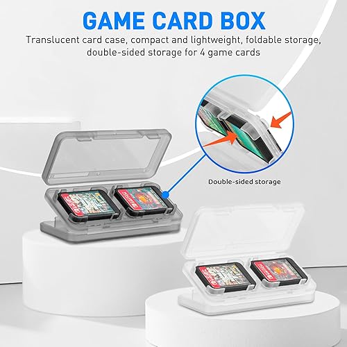 Miniatura 5 de RHOTALL Carrying Case Set Compatible with Nintendo Switch Accessories, Portable Travel Storage Case for Switch with Clear Protective Cover, Screen