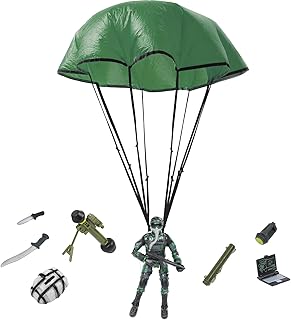 Click N' Play Military Toys Airborne Trooper 10 Piece Play with Accessories | Military Action Figures Toy Set with Soldier Men and Military Accessories | Army Men Toys for Boys Ages 3+,