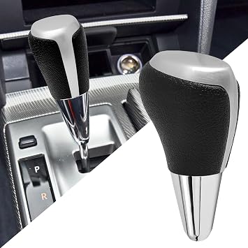 QianBao Gear Shift Knob Head Cover Lever Interior Accessories Black Silver