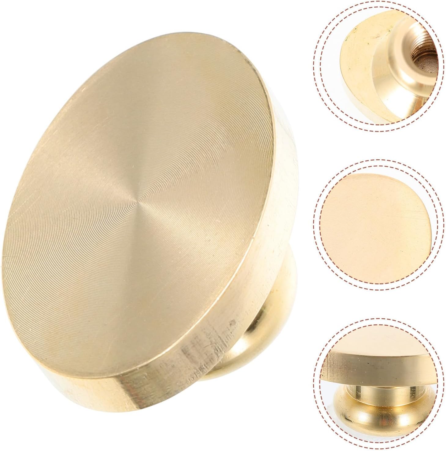 VILLCASE Brass Wax Seal Stamp Head Replacement for DIY Wax Sealer, Reusable and Easy to Install and Remove, for Decorating Greeting Cards and Wine Bottles, Golden Finish
