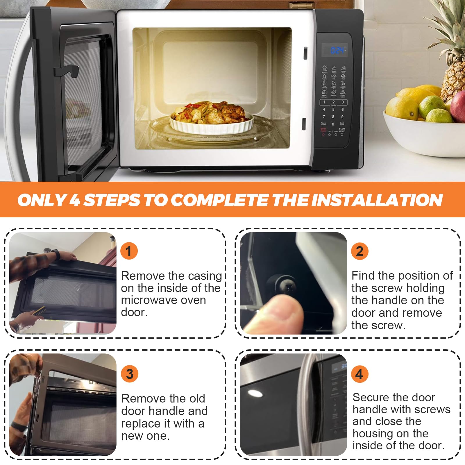 Samsung Microwave Door Handle Replacement - Beaquicy -6