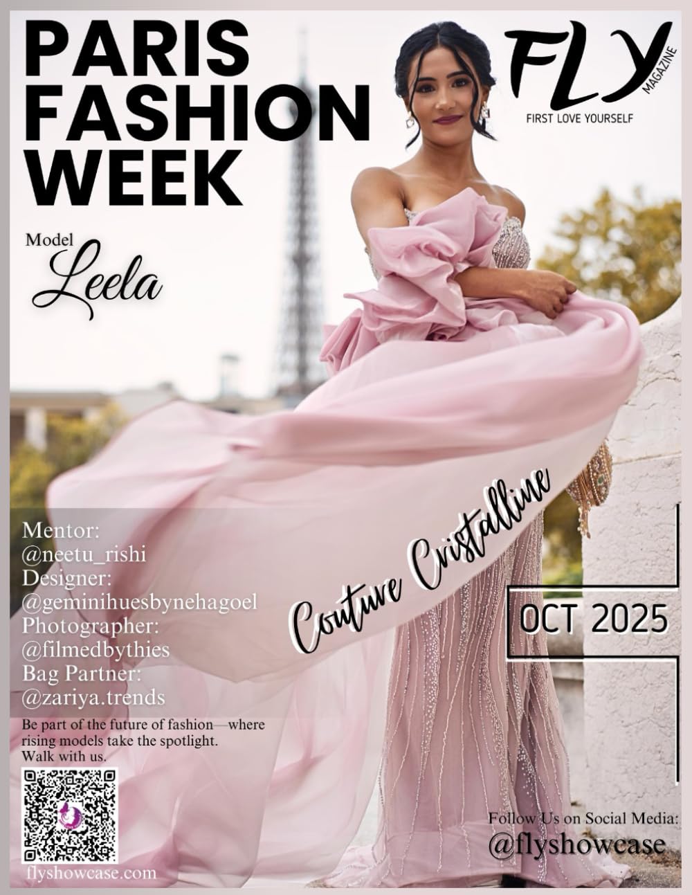 PFW Oct 2025 FLY Magazine Couture Cristalline tendance mode
