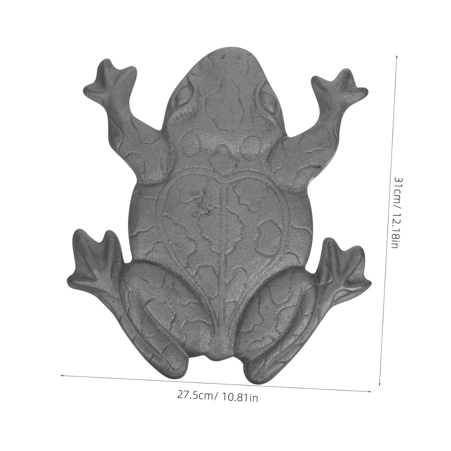 Frog Stepping Stone Weatherproof Cast Iron Garden Decor for Outdoor Walkway Lawn Pathway Classic Design for Safe Footing Effortless Coordination Any Garden