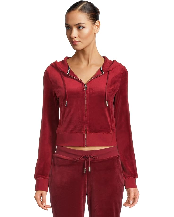 Juicy Couture Solid Classic Juicy Hoodie With Back Bling - Main View