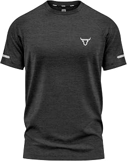 Camisetas de manga corta para hombre, ajuste atlético, absorbe la humedad, secado rápido, logotipo reflectante, camisetas deportivas