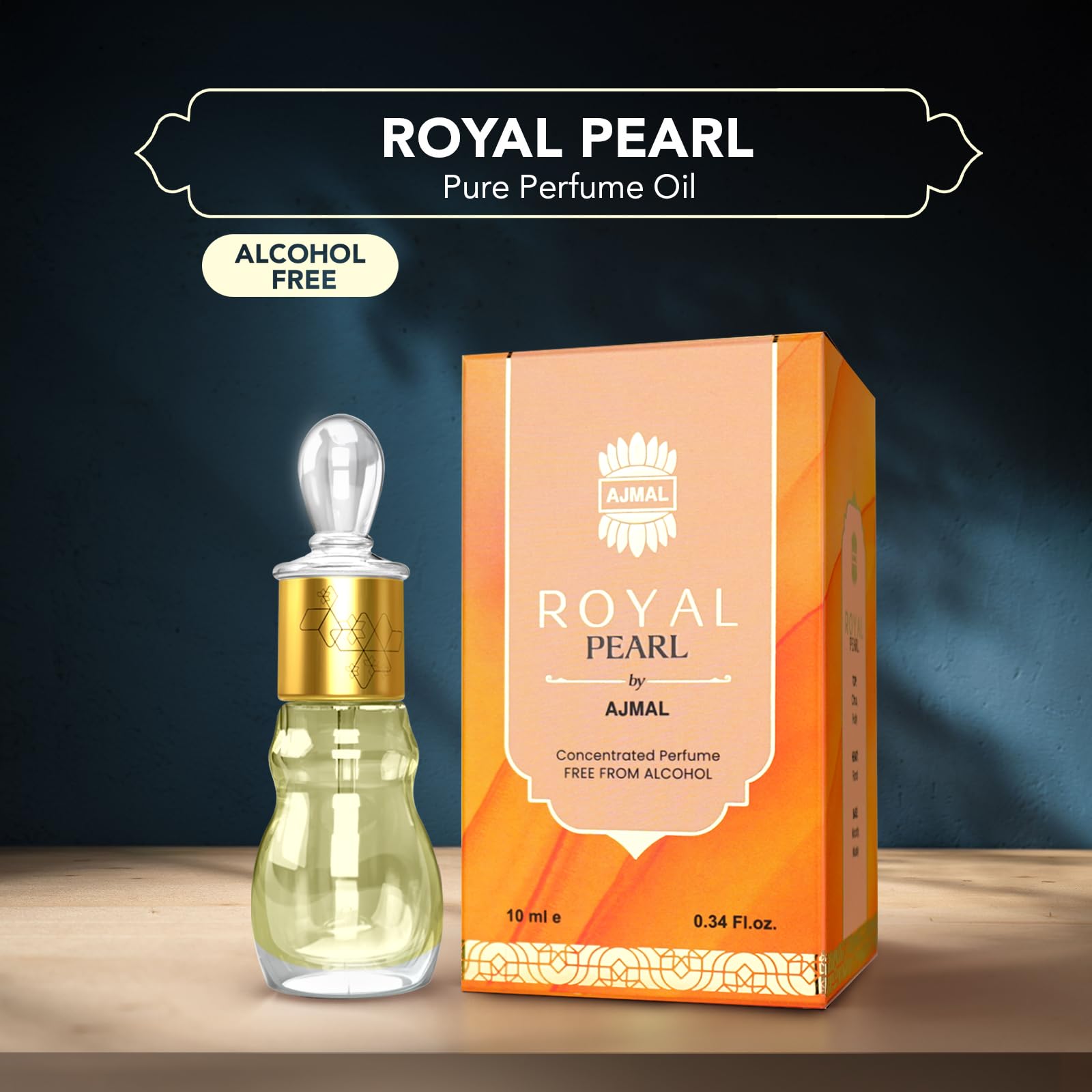 Ajmal Royal Pearl Attar | Floral & Fruity Fragrance | Women Non-Alcoholic | Long Lasting Attar for Women - 10 ML