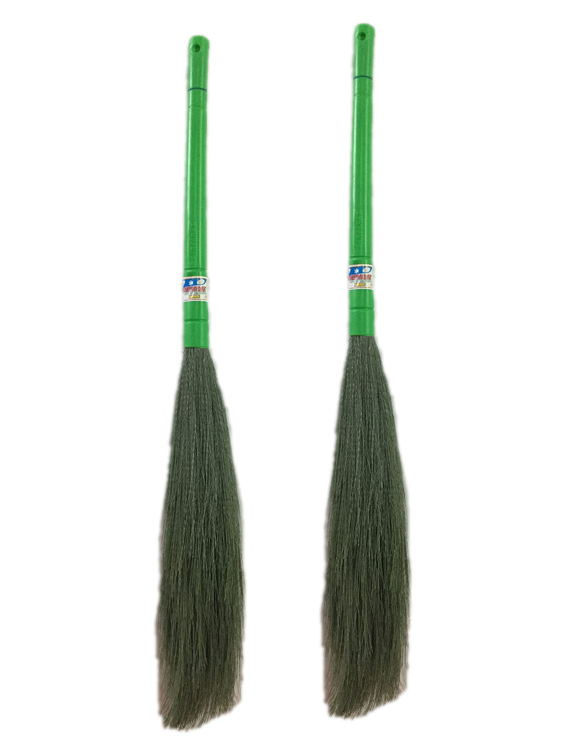 Primeclean Plastic Floor Cleaner Broom Stick (Pack Of 2), Green-image-6