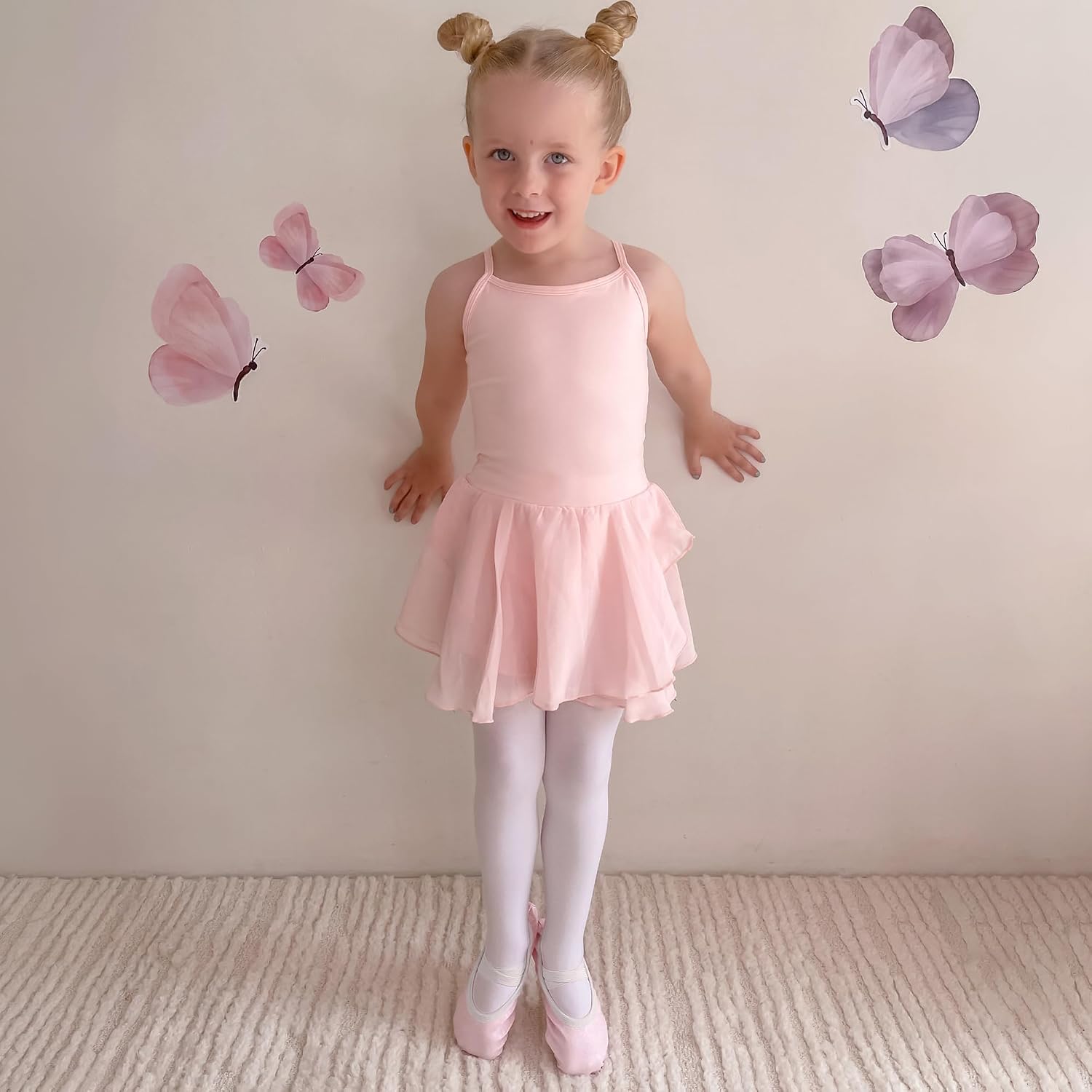 Stelle Ballet Slippers for Girls Glitter Metallic Vegan Leather Full Sole image 2