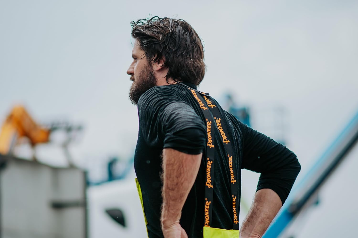 Pioneer Hi Vis Ripstop Waterproof Bib Pants/Overalls for Men - Reflective Safety Work Rain Pants - Image 13